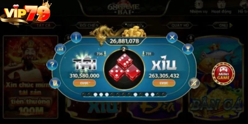 Trò chơi tài xỉu game bài 68 mang đậm chất đỏ đen.