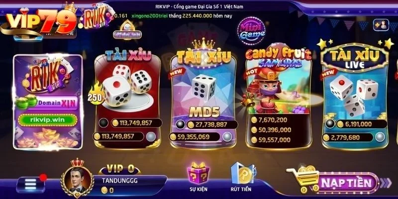 Tài Xỉu RIKVIP - Khám Phá Điều Thú Vị Trong Game Cùng VIP79