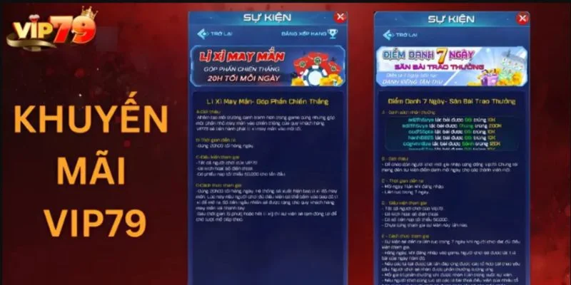 Khuyến mãi tại VIP79 là được người chơi tâm đắc, đánh giá. 